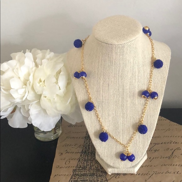 J. Crew Blue Enamel Beaded necklace